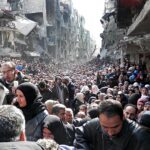 Refugee camp in Damascus, Syria