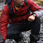 Bear Grylls in rain