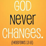 God never changes